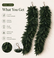 6 Feet Artificial Cedar Garlands
