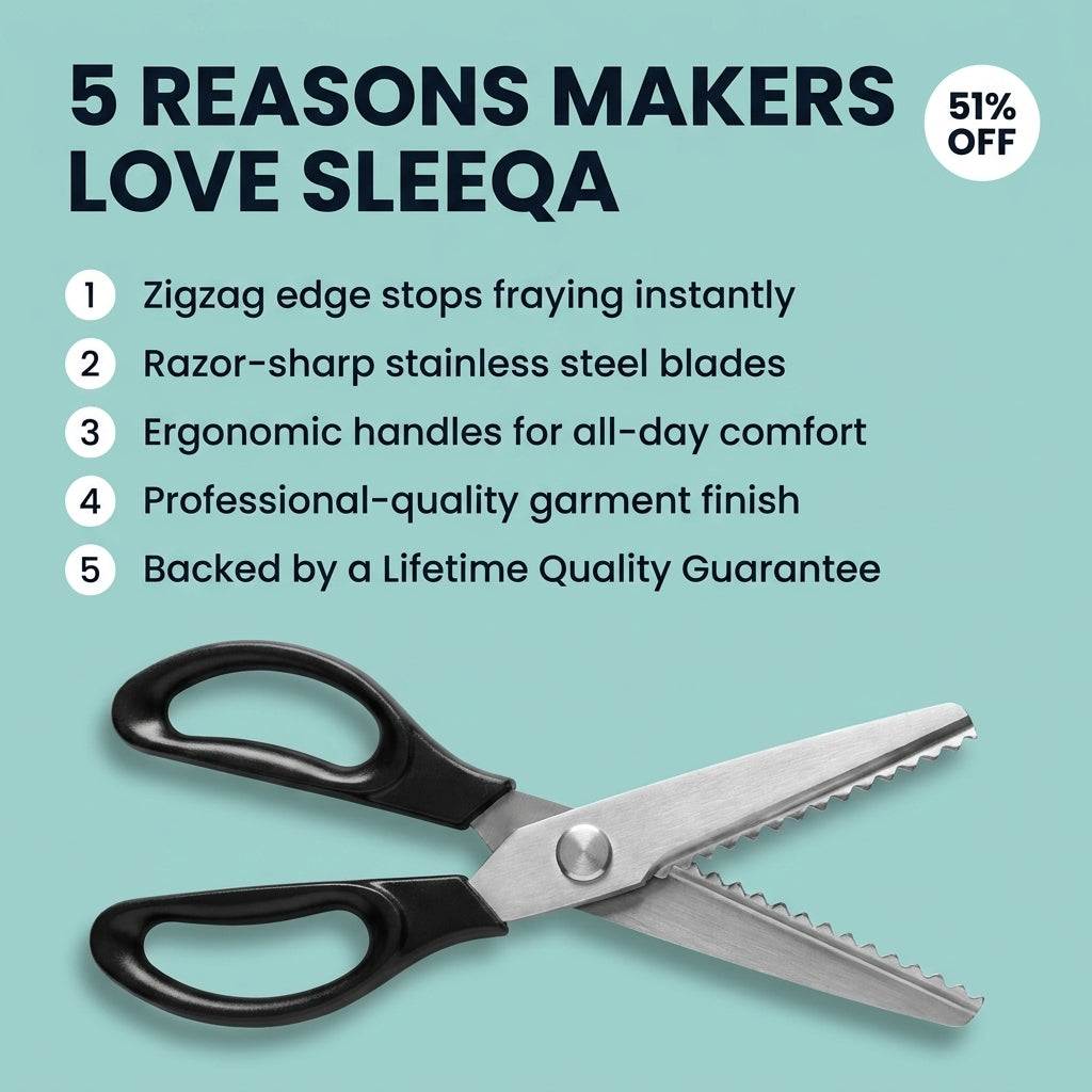 Sleeqa™ Stainless Steel Dressmaking Scissors
