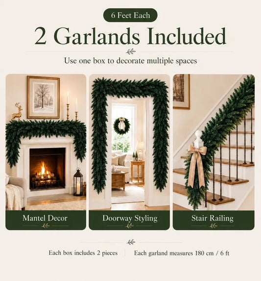 6 Feet Artificial Cedar Garlands